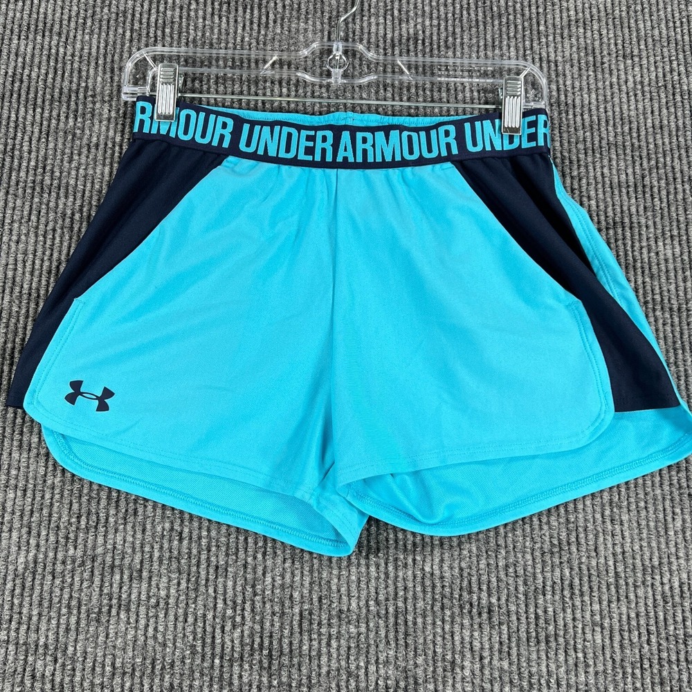 Under Armour Shorts Womens Small Blue Heat Gear Loose Fit Unlined‎ Active Gym